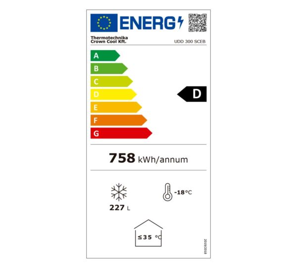 Savemah Arcón Congelador Puerta Curva UDD 300 SCEB - Imagen 3