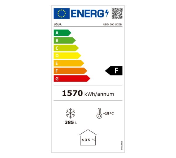 Savemah Arcón Congelador Puerta Curva UDD 500 SCEB - Imagen 3