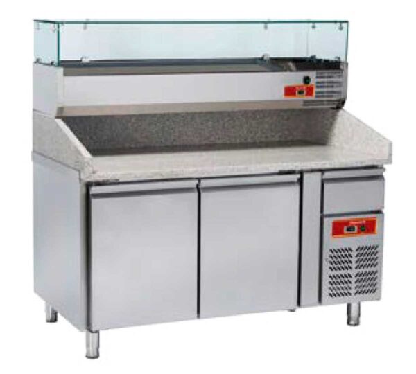 Savemah Mesa Refrigerada Pizza con Vitrina MRPG-1500