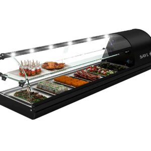 Sayl Vitrina Refrigerada 2 Pisos Tapas Cuba Plana