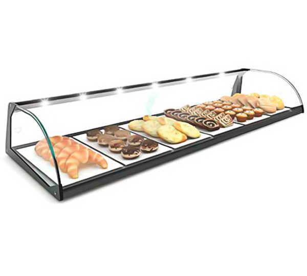 Sayl Vitrina Neutra Cristal Curvado sin Estante