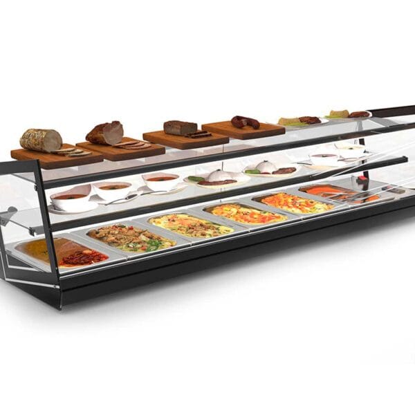 Sayl Vitrina Caliente Kube Baño María