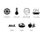 Sayl Vitrina Refrigerada Shark 2P Tapas - Imagen 2