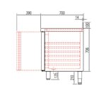 Coreco Mesa Fría Gama 700 GN 1/1 con Fregadero MRGF-250 - Imagen 4